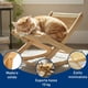 thumbnail image 3 of Mecedora para Gato Bluelander, Cama Mecedora de Madera con Rascador de Yute, Estilo Minimalista de Pino Natural, 3 of 6