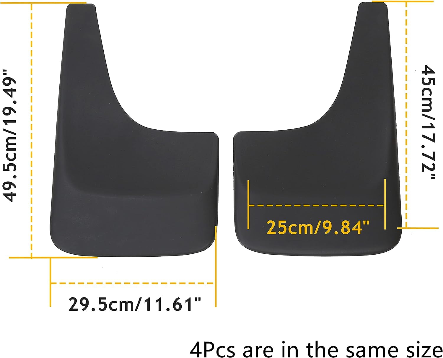 Kojem Mud Flap for 2001-2014 Chevy Chevrolet Silverado Tahoe Avalanche Suburban Replace for 19213393 Splash Guard 4PCS