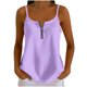thumbnail image 2 of Neewe Women's Zipper V-Neck Sleeveless Summer Tops Business Casual Work Tunic Tank Tops Dressy Blouse Shirt, 2 of 8