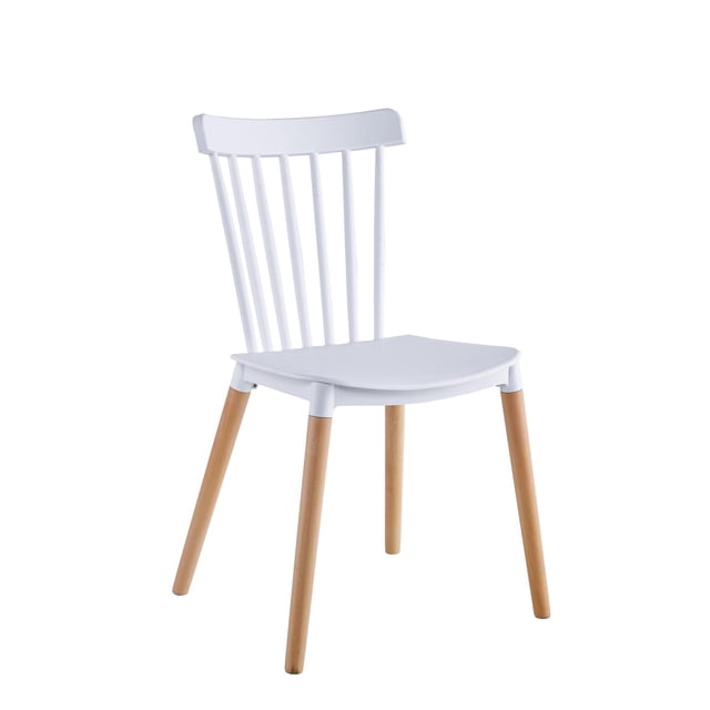 4 Sillas de comedor French modernas y minimalsitas con patas de madera - Midtown concept blanco Midtown Concept Sillas French