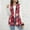 Red, variant on Nmnitkp Women's Plaid Vest Coat Casual Button Front Sleeveless Blazer Jacket Outerwear Green,L