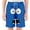 Blue, variant on Boys Shorts Pack Boys Casual Shorts With Graphic Print Elastic Waistband Pockets For Beach And Play