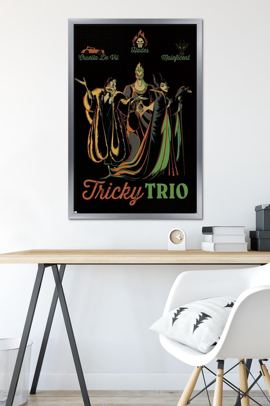 Disney Villains - Tricky Trio Wall Poster, 22.375" x 34" Framed