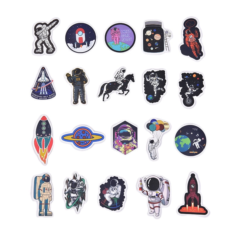 magecrux 50pcs spaceman spaceport skateboard stickers laptop luggage decals sticker walmart com
