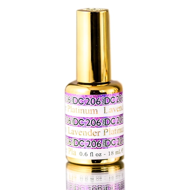 Esmalte en gel DND DC PLATINUM Glitter Lavender Platinum (206)