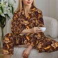 thumbnail image 4 of Goofa Beautiful Ethnic African Women Printed Women’s 2 Piece Pajama Set Super,Pajamas Women's Long Sleeve Sleepwear Soft Button Down Loungewear Pjs Lounge Set Nightwear-X-Large, 4 of 9