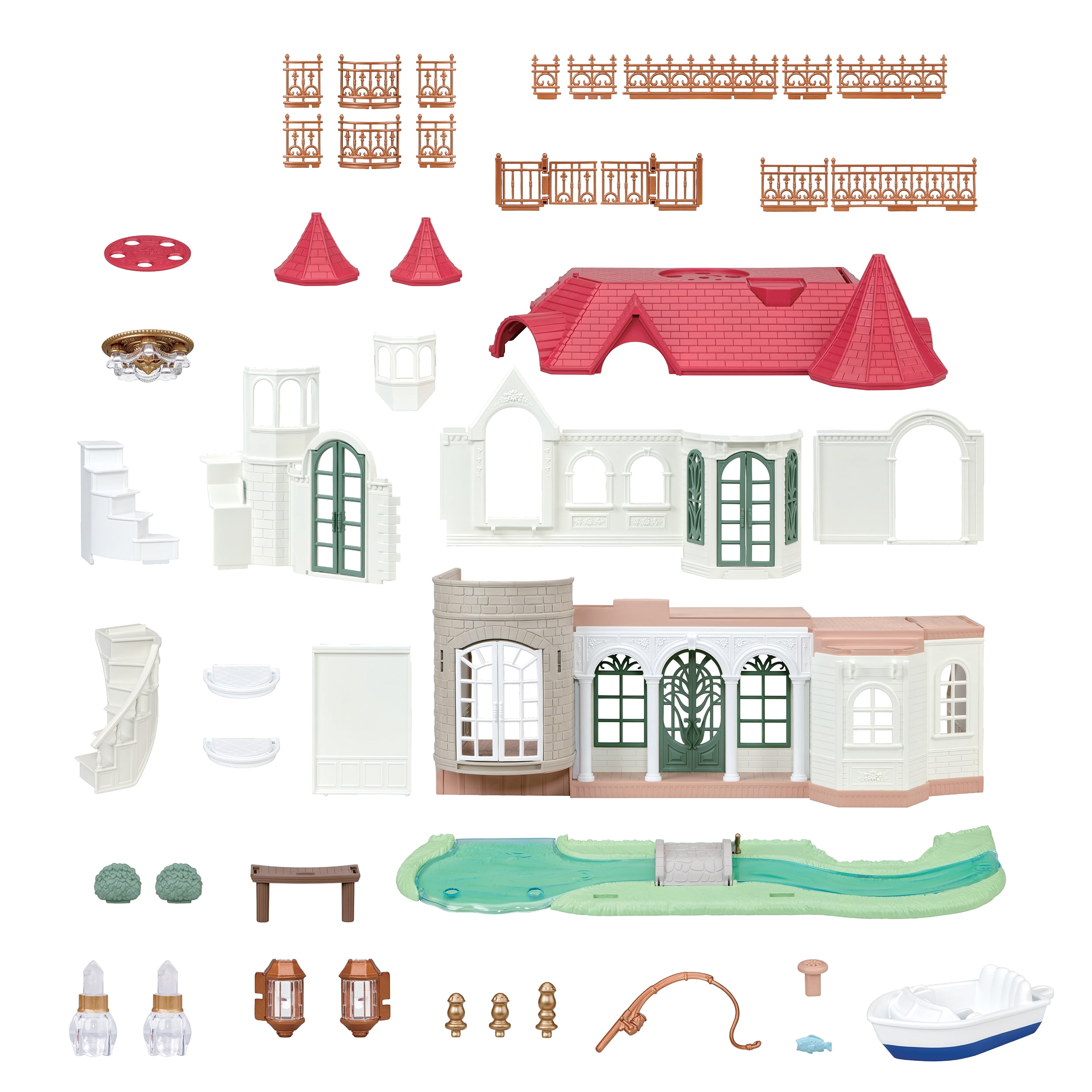 Calico Critters Red Roof Riverside Manor, Dollhouse for Children 3+