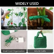 Tripumer 2 Roll Garden Tree Strap Stretchy Plant Support Tie Garden Twine Plant Tie Garden String for Plant Support Grow Green