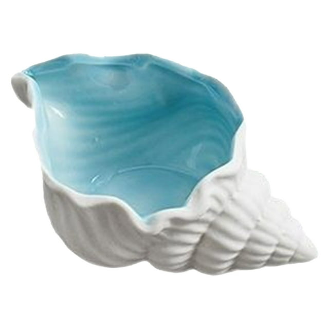 Conch Shaped Ceramic Jewelry Tray - Ocean Style, Decorative Storage for Jewelry, Durable, Easy to Clean, Enhances Home Aesthetic, Ideal for Vanity/Dresser
