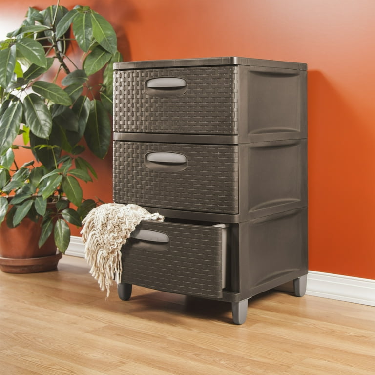 Sterilite Drawer Weave Tower Plastic, White, Set Of, 53 OFF