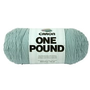 Angle View: Caron One Pound Solids Yarn, 16oz, Gauge 4 Medium, 100% Acrylic - Sage- For Crochet, Knitting & Crafting ( 1 Piece )