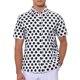 thumbnail image 1 of Camisa de vestir de manga corta con cuello de punto para hombre, estampado de lunares INSPIRE CHIC, L blanca, 1 of 6