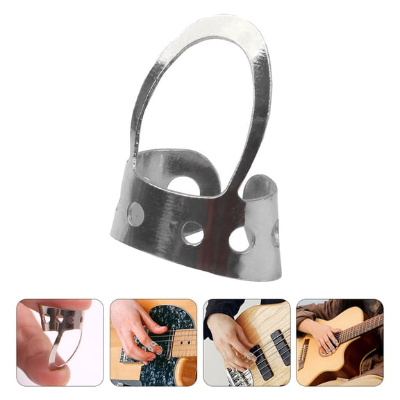 WRITWAA 8-Piece Stainless Steel Adjustable Thumb Picks for Guitar Banjo Ukulele, 1.5x2.6cm Accessories Set