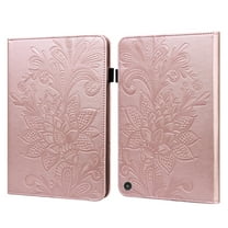 Dteck Smart Case for Amazon Fire HD 10 2021/HD10 Plus 2021 10.1-inch 11th Generation,Magnetic Card Wallet Flower Patterned Case Leather Kickstand Shockproof Folio Cover Automatic wake/sleep,Rosegold