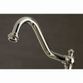 thumbnail image 4 of Kingston Brass KS3276PLBS Restoration 8" Bridge Kitchen Faucet with Sprayer, Polished Nickel, 4 of 7