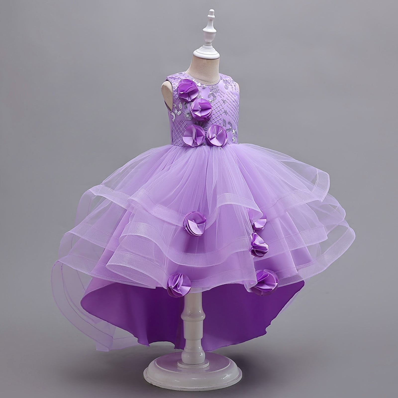 FDDMis Christmas Dresses for Girls 7-8 3t Christmas Outfit Girls Baptism Outfits for Boys Toddler Flower Girl Dress Boys Clothes Gifts for 12 Year, Purple 8-9 Years