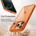 thumbnail image 4 of JETech Case for iPhone 17 Pro 6.3-Inch, Shockproof Phone Bumper Cover, Solid Color Matte TPU Frame, Anti-Scratch Clear Back (Orange), 4 of 5