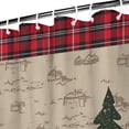 thumbnail image 5 of Rideau de Douche pour Salle de Bain Joyeux Noël Carreaux Rouges Rideau de Bain Imperméable Drôle Crochets Inclus, 72x72 Pouces, 5 of 5