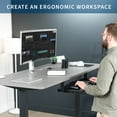 thumbnail image 6 of VIVO Black Height Adjustable Under Desk Keyboard and Mouse Slide-Out Drawer, 6 of 8