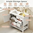 thumbnail image 6 of Gymax Bathroom Vanity Unit w/ Basin w/ Extra Wide Granite Countertop Ceramic Sink, 6 of 10
