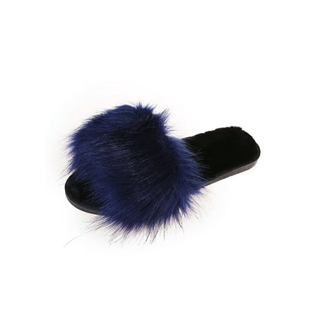 

Ymiytan Women s Cozy Slippers Beach Backless Slides Soft Fluzzy