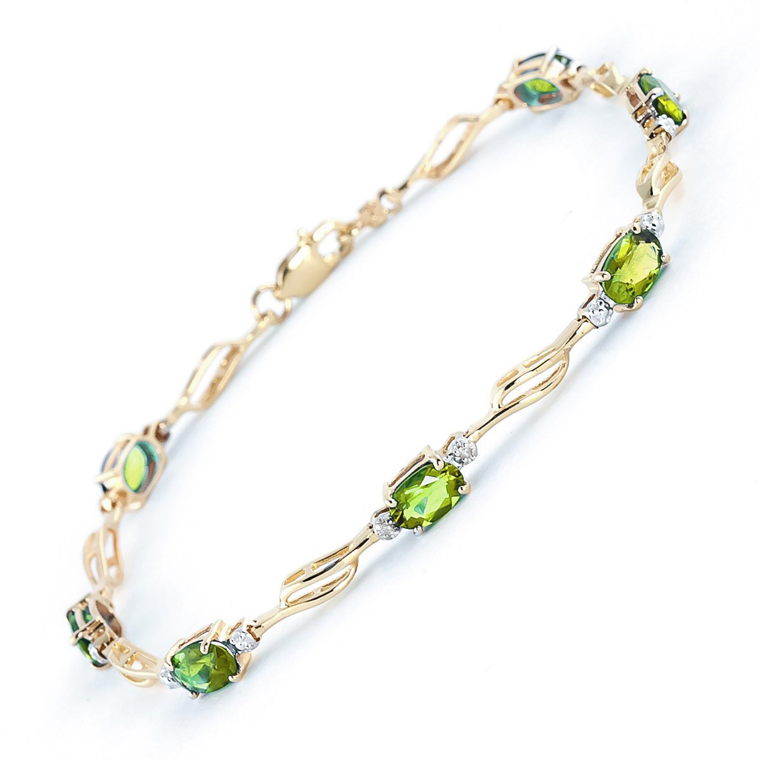 Galaxy Gold 14K Solid Gold 3.39 Carat Natural Diamond Tennis Bracelet for Women - Yellow Gold Fine Jewelry