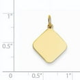 thumbnail image 2 of Beautiful 14k Plain .018 Gauge Diamond-Shaped Engravable Disc Charm, 2 of 2