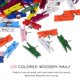 thumbnail image 3 of 100 Pcs Wooden Clips Push Tacks for Cork Board Artwork for Crafts Arts Projects Photo Supplies (Random Style), 3 of 4
