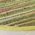 thumbnail image 3 of SAFAVIEH Rag Candis Striped Cotton Area Rug, Light Green/Multi, 6' x 6' Round, 3 of 8