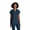 INDIGO, variant on BARCO One Performance Knit Engage Top for Women - Zip Neck Collar and Cuffed Dolman Sleeves Women's Scrub Top Ginger Rose Large