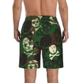 thumbnail image 3 of Kdxio Camouflage Skull Pattern Mens Casual Shorts - Drawstring Summer Beach Sports Shorts for Men, 3 of 9
