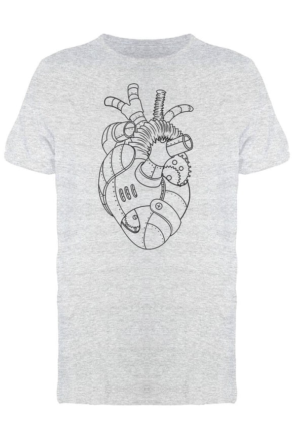 Steampunk Robot Heart T-Shirt Men -Image by Shutterstock, Male Medium