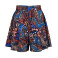 thumbnail image 4 of Flowy Shorts for Women 2026 Summer Casual Elastic High Waist Wide Leg Loose Fit Ruffle Floral Printed Boho Shorts, 4 of 7