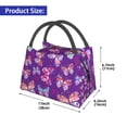 thumbnail image 3 of Vsdgher Bright Butterflies Print Insulated Reusable Bags with Sturdy Zipper and Handles, Foldable Totes for Hot or Cold Food Bring or Delivery, 3 of 8