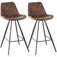 thumbnail image 1 of HOMCOM Tabourets de Bar Hauteur Bar Ensemble de 2, Chaises de Bar en Tissu Microfibre, 1 of 9
