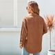 thumbnail image 4 of Blusacon Bolsillo,Camisa De Pana para Mujer Camisa Suelta De Pana De Manga Larga Tops De Pana para Mujer Materiales Ecológicos, 4 of 6