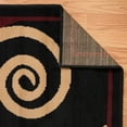thumbnail image 4 of Designer Home Soft Transitional Indoor Modern Area Rug Curvy Swirls  - Actual Size: 7' 10" x 10' 6" Rectangle (Burgundy), 4 of 5