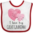 thumbnail image 3 of Inktastic I Love My Great Grandma Boys or Girls Baby Bib, 3 of 4