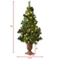 thumbnail image 4 of Topbuy 4'Warm White Lighting Christmas Entrance Tree Doorway Pre-Lit Decoration w/ 60 LED Lights Berries Pine Cones, 4 of 10
