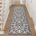 thumbnail image 5 of Yamaziot 2'x6' Runner Rugs for Hallway, Indoor Door Mat Low Profile Farmhouse Kitchen Runner Laundry Room Rug, Washable Non Slip Absorbent Resist Dirt Entrance Floor Mat, Gray, 5 of 8