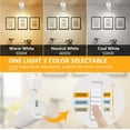 thumbnail image 2 of VANoopee 3-Color 10W H Track Lighting Heads Dimmable LED Track Light Heads Bright Rail Ceiling Spotlight Fixtures Accent Task, 3000K 4000K 5000K, Flicker Free CRI90+ 36° 1000lm, Matte White, Pack of 8, 2 of 5