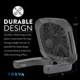 thumbnail image 4 of O2COOL Treva Ventilador portátil de 10 pulgadas con luces LED - Ventilador de camping de 2 velocidades con batería para exteriores, puerto adaptador de CA para el hogar, escritorio de oficina - Hoja d, 4 of 5