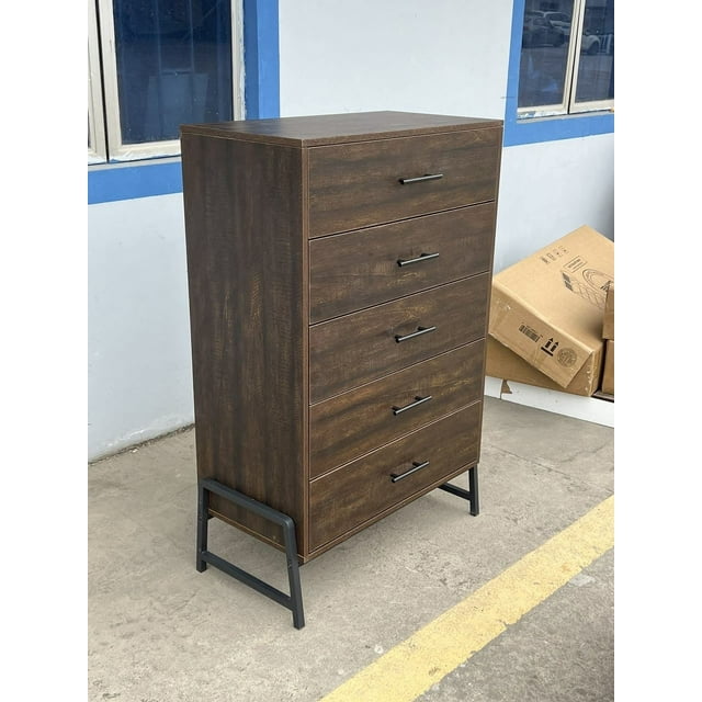 Commode 4+2 pour Chambre, Commode Haute de 46,6 Pouces, Tiroir Haut avec Rangement Autoportant, Coffre de Rangement en Bois pour Salon, Chambre, Entrée