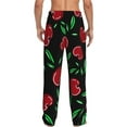 thumbnail image 3 of Junzan Men'S Pajama Pants Cherry Sleepwear Pants Pj Bottoms Drawstring And Pockets, 3 of 9