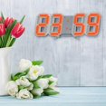 thumbnail image 5 of 3d Led Digital Clock Wall Deco Glowing Night Mode Adjastable Electronic Table Clock Wall Clock Decoration Living Room Led Clock, 5 of 5
