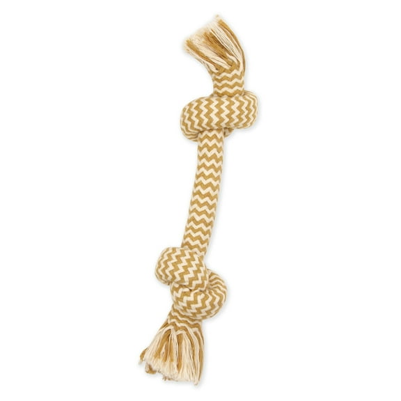 Mammoth Flossy Chews Extra Peanut Butter Medium 12" 2 Knot Bone Dog Toy