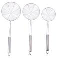 thumbnail image 1 of Shisuyan Wire Mesh Colander for Draining Silver 3Pcs, 1 of 8
