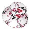 thumbnail image 3 of Easygdp Cherry Blossoms Double-Sided Reflective Fisherman Hat,Sun Visor,Casual Hat,Fluorescent Hat,Suitable For Outdoor And Night Walking,Unisex, 3 of 9