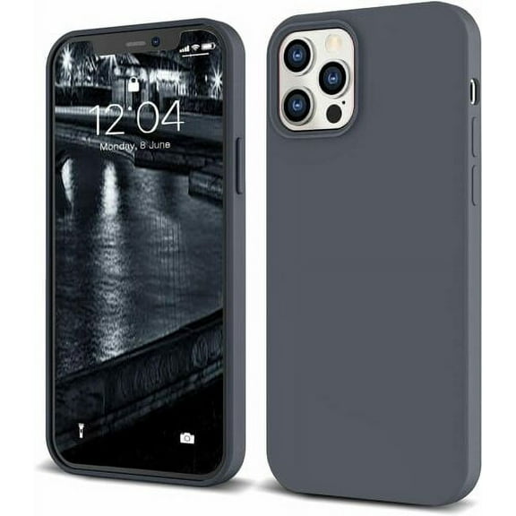 IceSword iPhone 12 and 12 Pro Thin Shockproof Case Premium Cover Charcoal Gray 6.1"