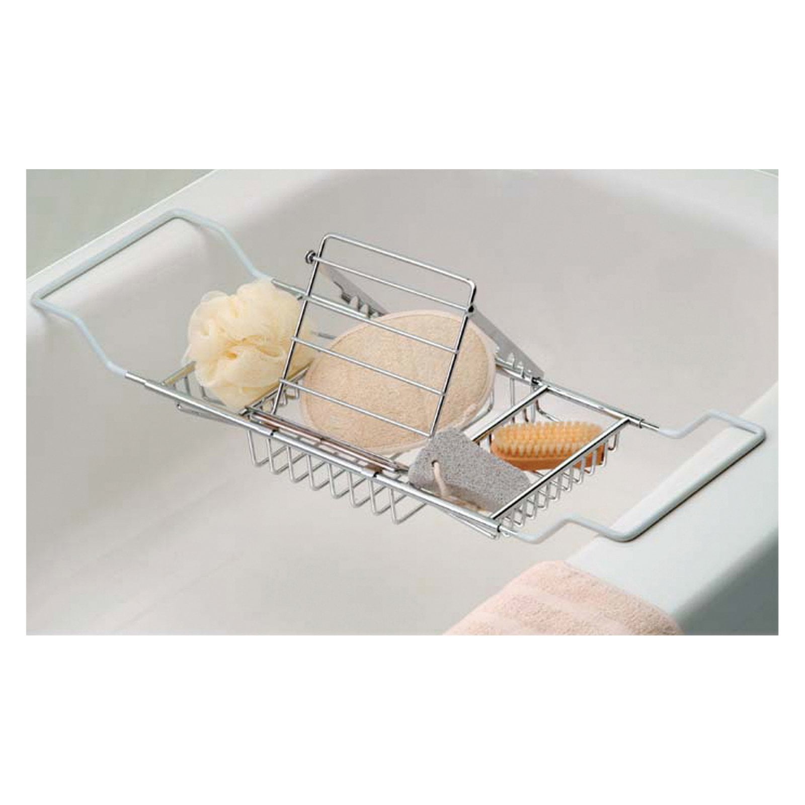 Taymor Chrome Five Piece Spa and Bathtub Caddy Set Chrome Walmart